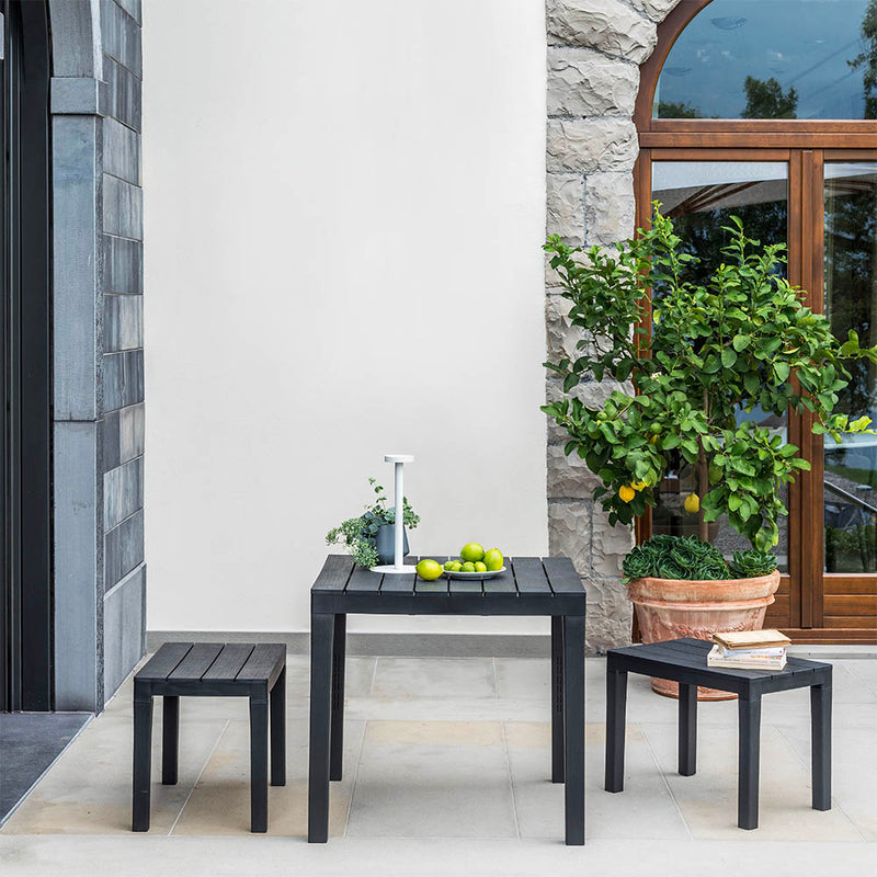 Outdoor Bench, Color: Black 38.5X60X45Cm Ipae Progarden