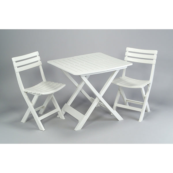 Set De Camping Color: Blanco 44X41X78Cm/80X72X70Cm Modelo: Camping Set Progarden