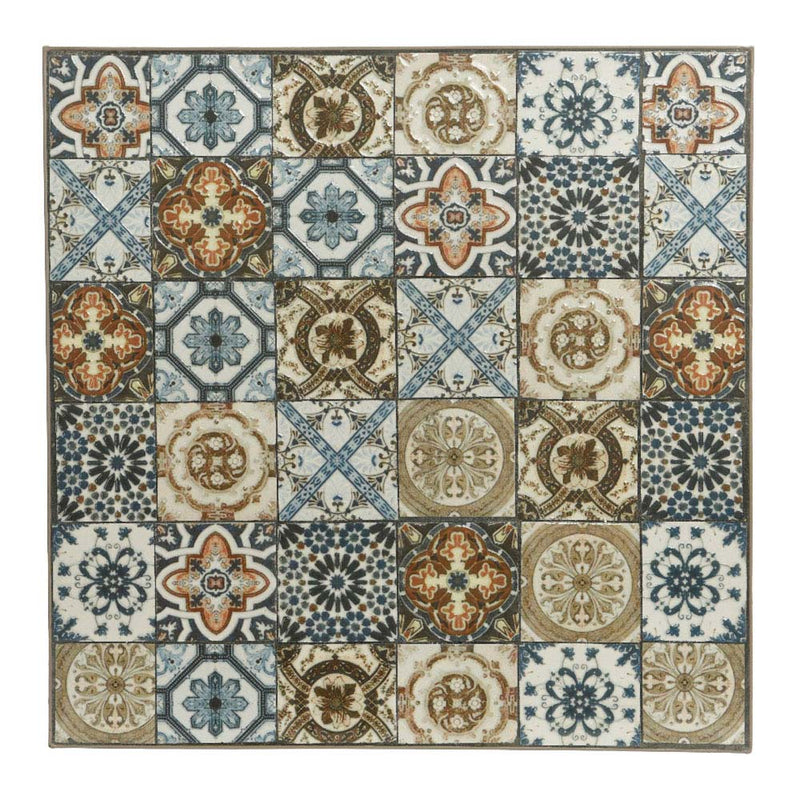 Mesa Metalica/Mosaico Color: Marron 58X58X72Cm Modelo Bistro Para Exterior