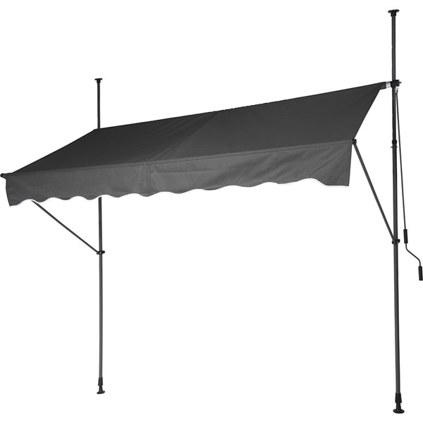 Adjustable Awning 250x120cm Grey Color