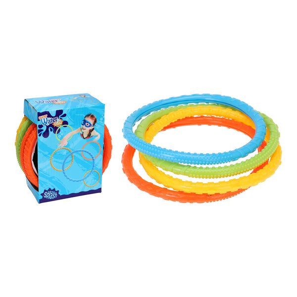 Juguetes De Buceo, Set De 6 Aros De Colores Diámetro 15Cm