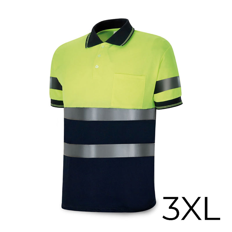 Polo Alta Visibilidad Bicolor Manga Corta. Tejido Poliester 160G. Transpirable Talla 3Xl 1288Pavxmcyfa/3Xl Marca