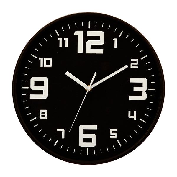 Black Clock Ø30Cm