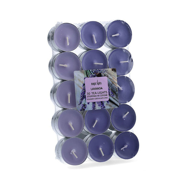 Pack 30 Unid, Velas Con Aroma Lavanda 3,7Cm Magic Lights