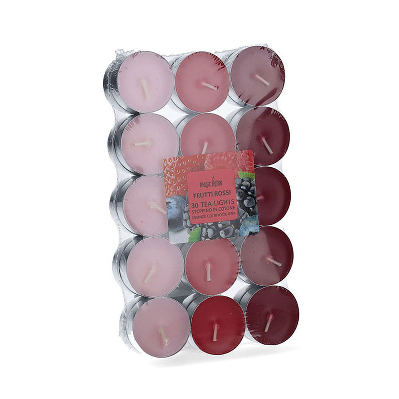 Pack 30 Unid, Velas Con Aroma Frutos-Rojos 3,7Cm Magic Lights