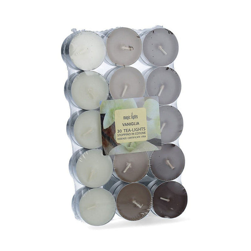 Pack of 30 units, Vanilla scented candles 3.7 cm Magic Lights