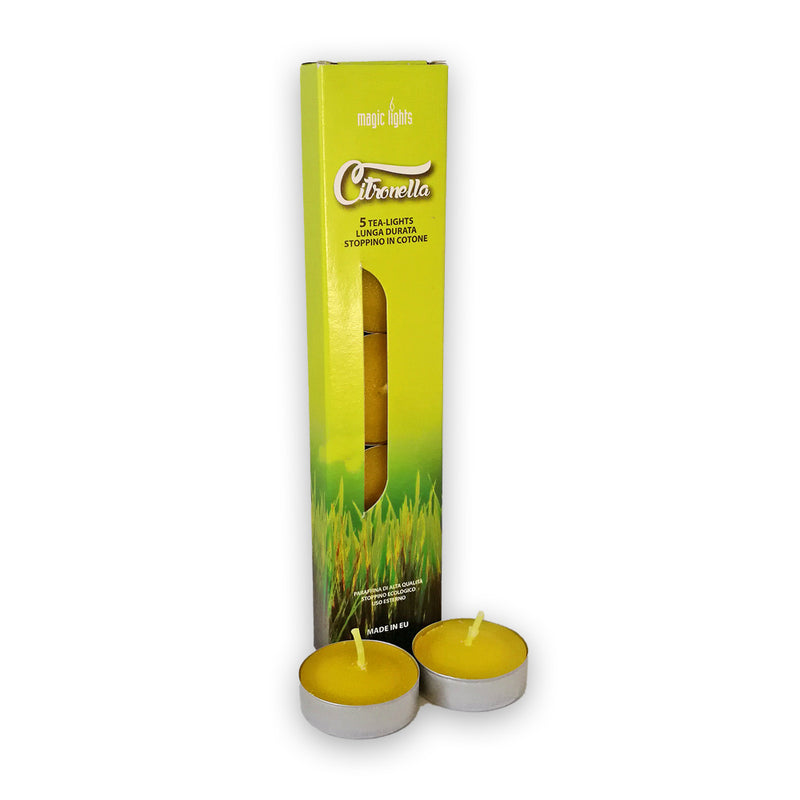 Pack 5 Velas 12G Citronela Magic Lights