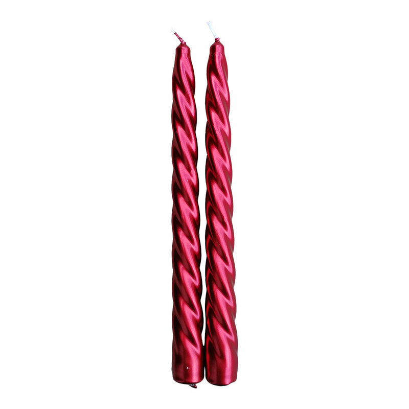 Pack of 2 Red Decorative Candles Ø2X24Cm Magic Lights