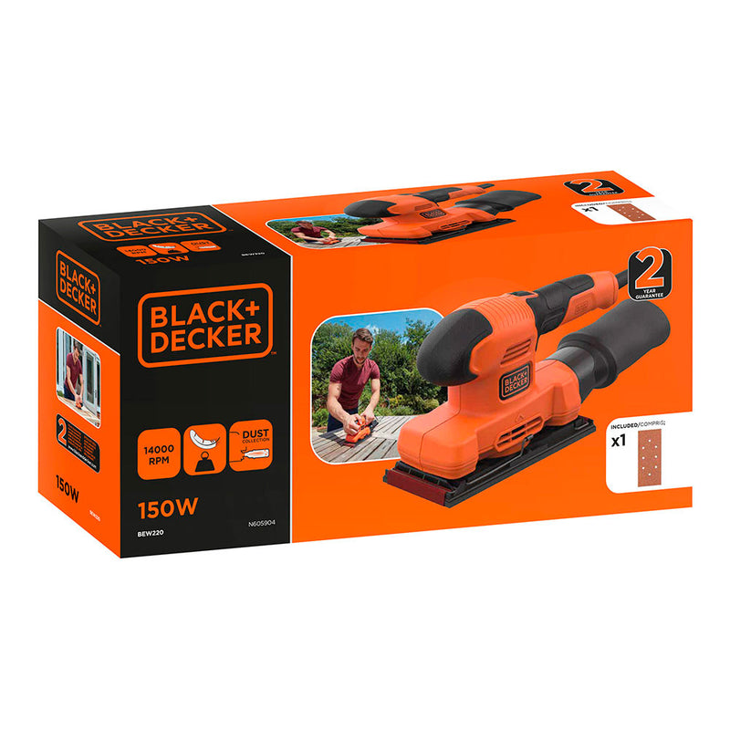 Lijadora Orbital 150W De 1/3 Bew220-Qs Black+Decker