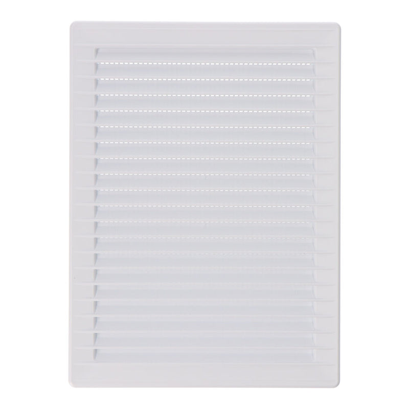 Rejilla Ventilacíón Rectangular Empotrable Mosquitera Abs 137X207Mm Blanco