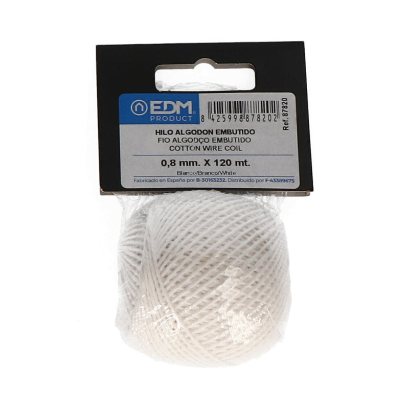 Hilo Algodon Embutido 50G/120M Blanco Edm