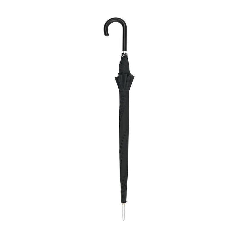 Paraguas Automático Golf 8 Varillas Ø131Cm Puño Curvo Negro Clima