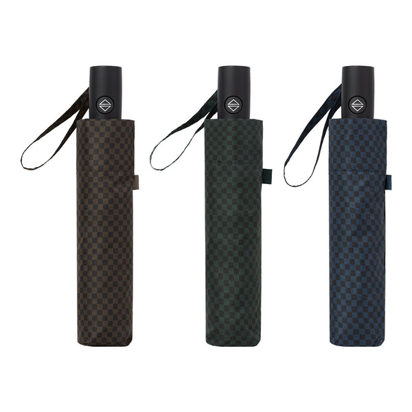 Mini Umbrella Automatic Opening and Closing 7 Ribs Ø94Cm Pongee Black Straight Handle Weather Assorted Colors / Models