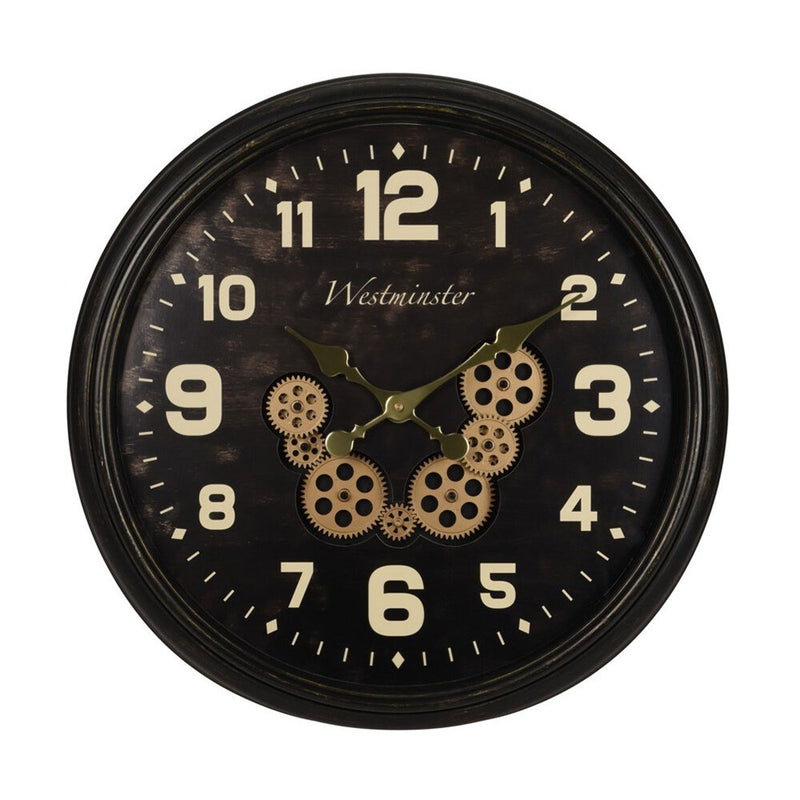 Large Wall Clock with Rotating Machinery Ø60Cm