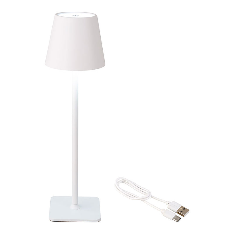 Lámpara Led De Mesa Color Blanco Para Exterior Y Interior 37Cm Regarcable 894378