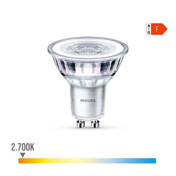 Bombilla Gu10 Led 4,6W 390Lm 2700K Luz Calida Ø5X5,4Cm Philips