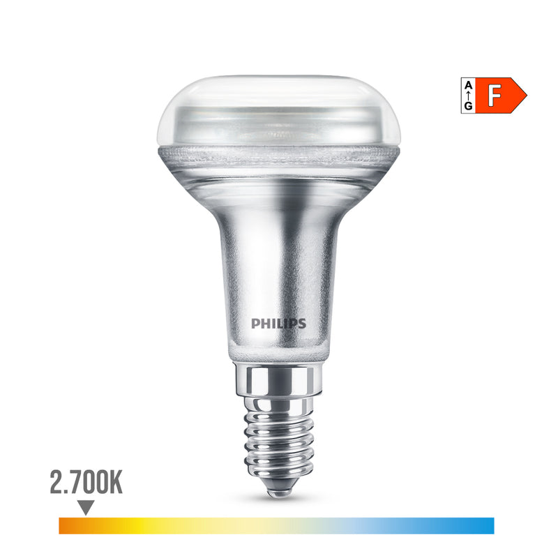 Bombilla Reflectora Led Cla 36D 2,8W R50, 210Im E14 2700K, Philips