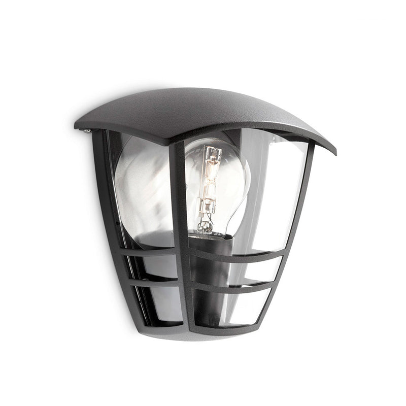 Outdoor Wall Sconce Flat 1X60W Black Mod, Creek Philips