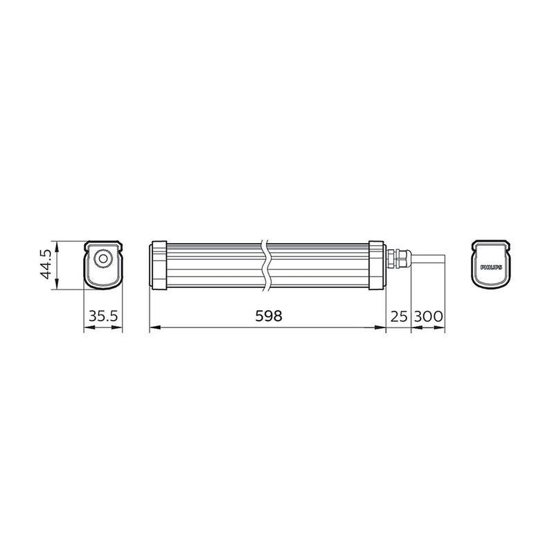 Regleta Estanca 17W 1700Lm 4000K 60Cm 911401865684 Philips