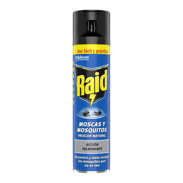 Raid Insecticida Spray 600Ml Moscas Y Mosquitos