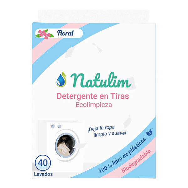 S, Of, Detergente En Tiras Natulim Floral 40 Lavados