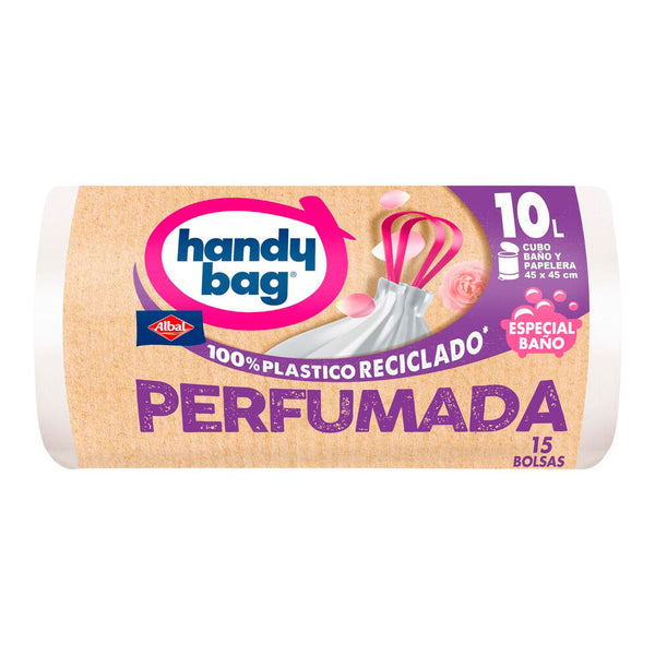 Bolsa Basura Albal Handy Bag Baño 10L, 15+3 Uds (45X45Cm)