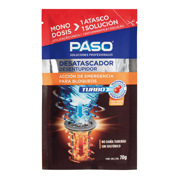 Paso Desatascador Turbo Monodosis 70G 705020