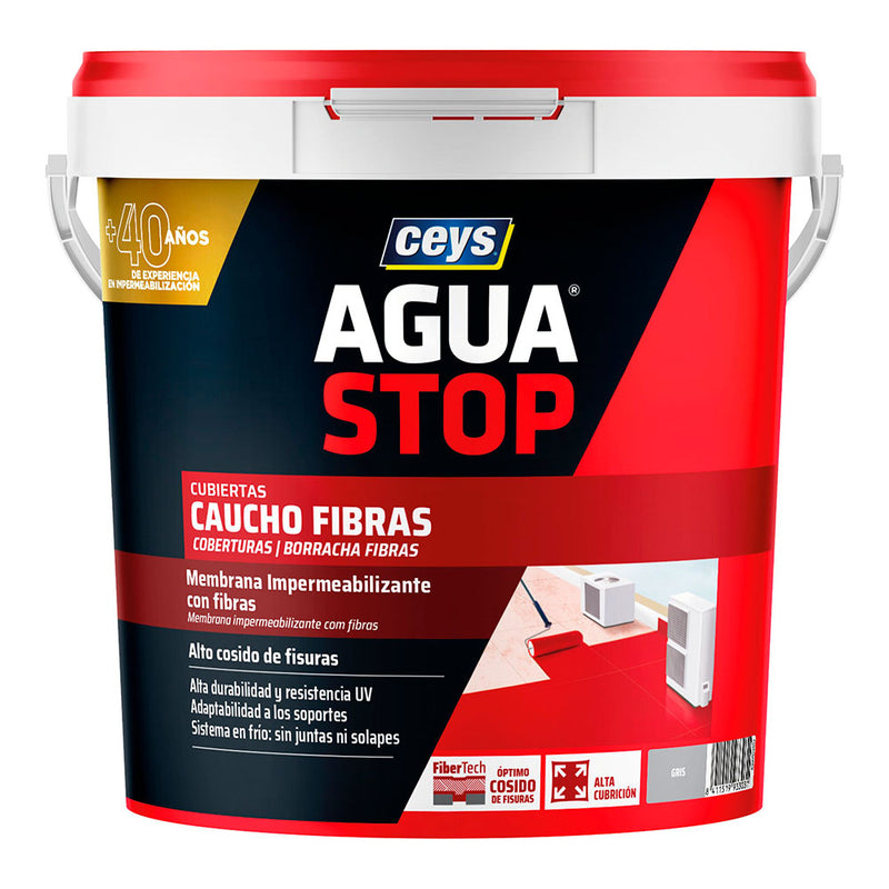 Aguastop Rubber Fibers Gray 5Kg 903303