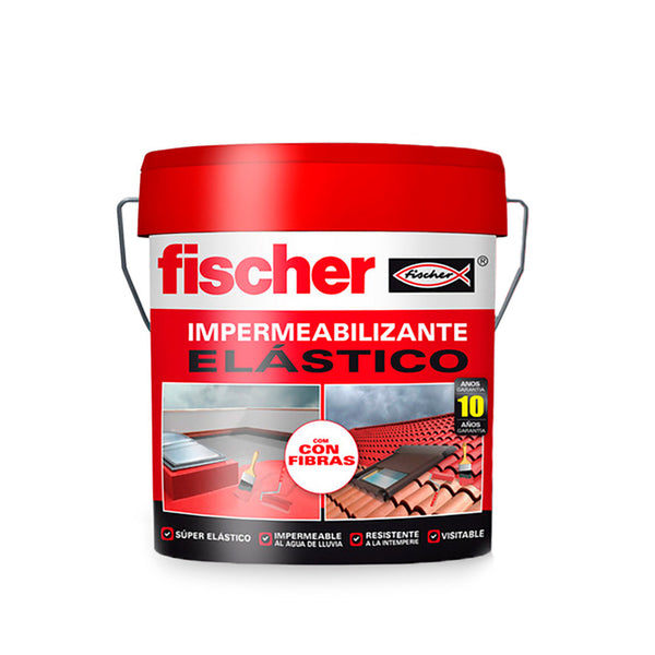 Impermeabilizante 4L Rojo Con Fibras 547156 Fischer