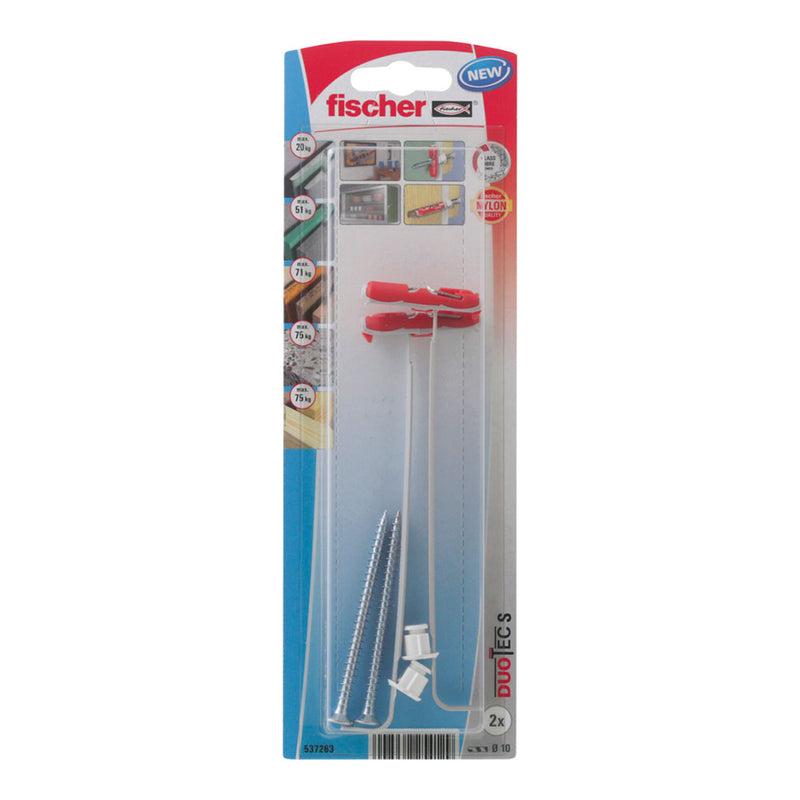 Blister 2 Unid, Duo Tec 10 Sk + Tornillos 537263 Fischer