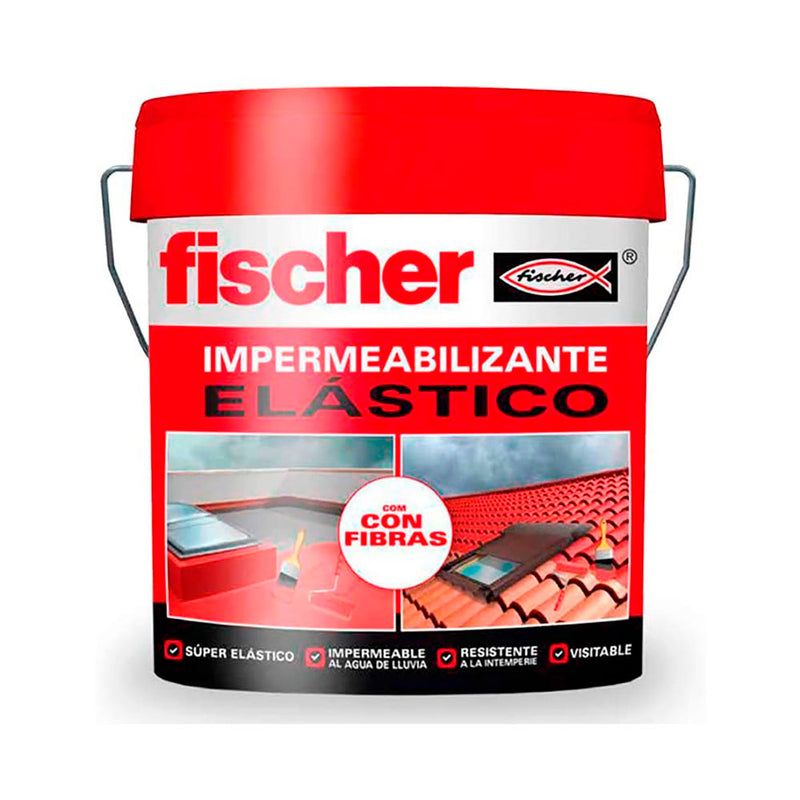 Impermeabilizante 15L Rojo Con Fibras 547152 Fischer