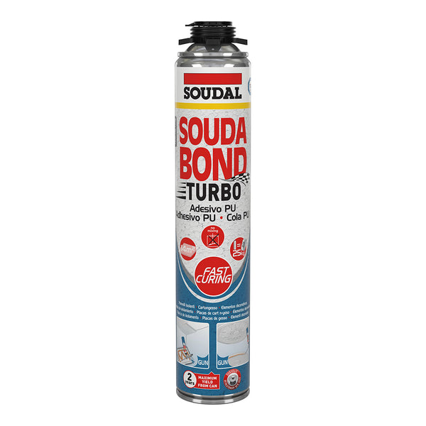 Espuma Adhesiva Turbo Soudabon Turbo Pistola 750Ml Soudal