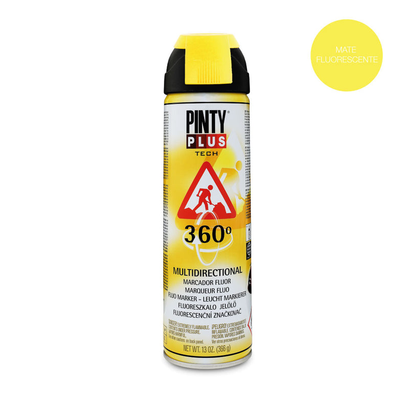 Pintura En Spray Pintyplus Tech 650Cc Marcador 360° Amarillo T146