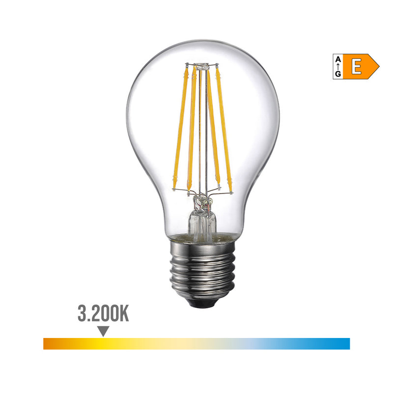 Bombilla Standard Con Filamento De Led E27 6W 800Lm 3200K Luz Calida Ø6X10,6Cm Edm