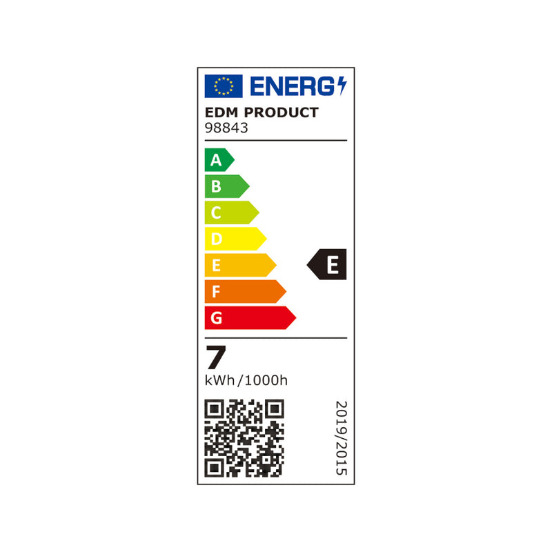 Bombilla Tubular Led E14 6,5W 800Lm 6.400K Luz Fría. Edm