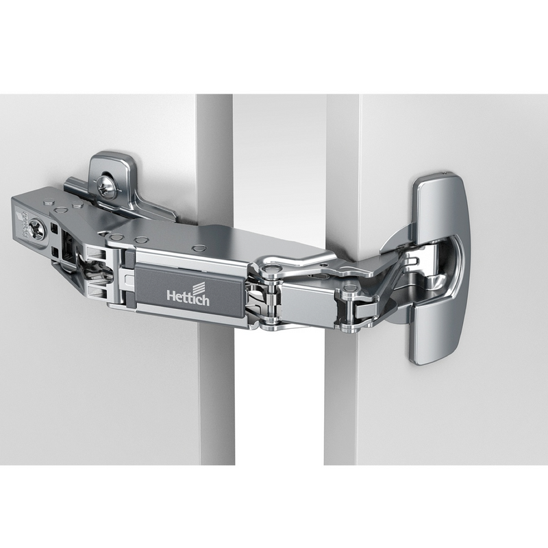 Dobradiça grande angular Hettich com amortecimento Sensys 8657, abertura 165º