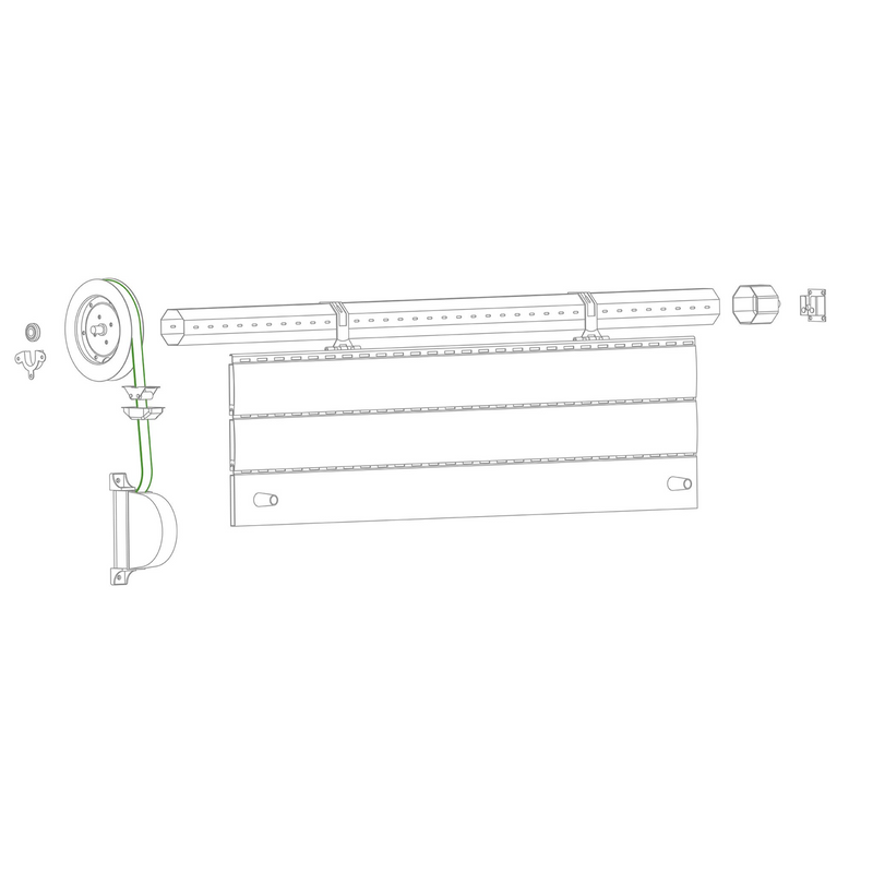 Cinta beige para persiana de 22mm de ancho y 6 metros de largo