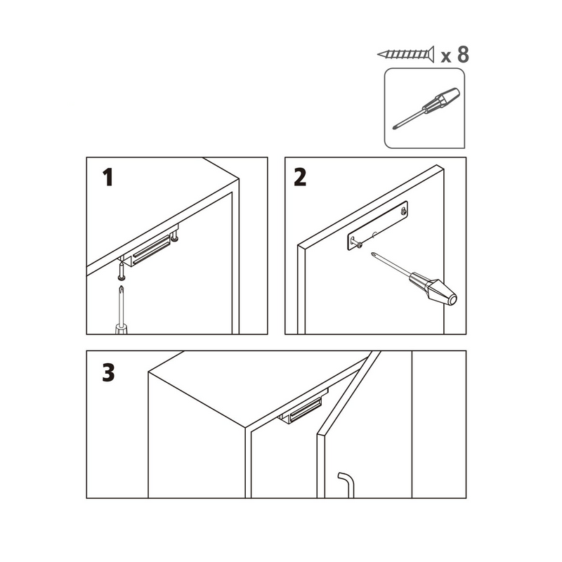 Brown Double Magnetic Catch for Cabinet Door Closing 6kg Strength