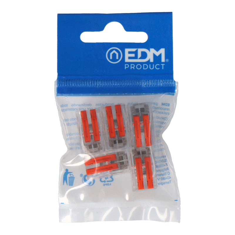 Conector Empalme 2 Tomas De 0,75A 2,5Mm (Envasado 5 Unid,)