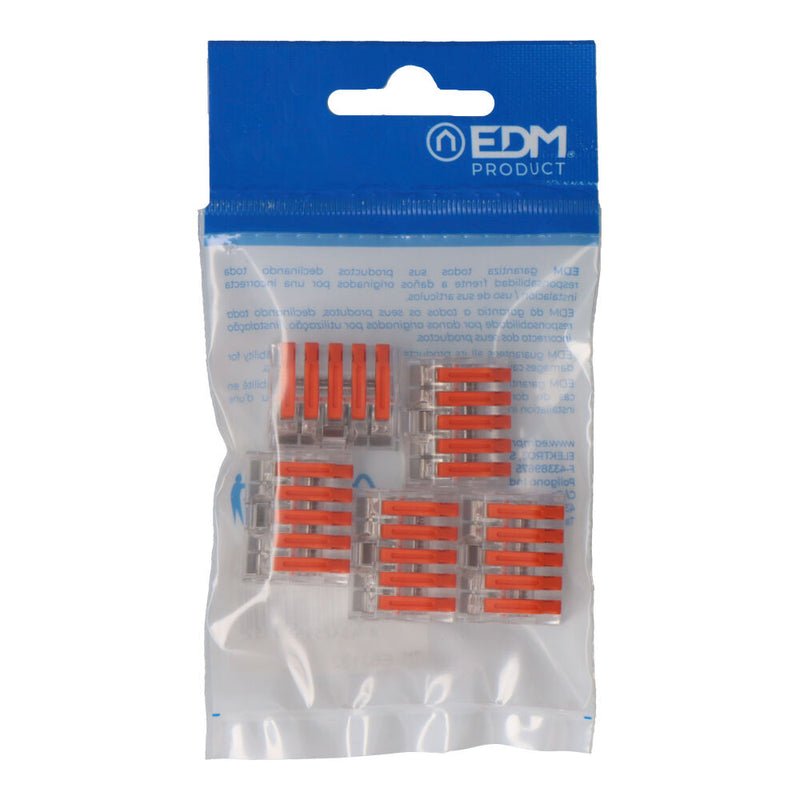 Conector Empalme 5 Tomas De 0,75A 2,5Mm (Envasado 5 Unid,)