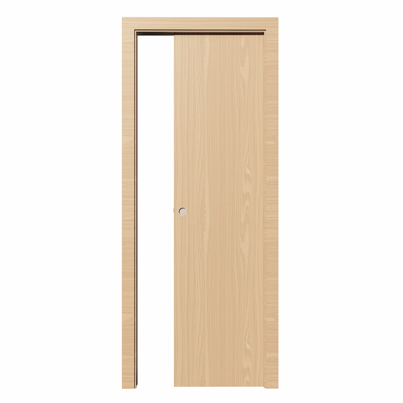 Puerta laminada LISA corredera ciega 2030x825x35mm acabado roble ocaña Incluye KIT