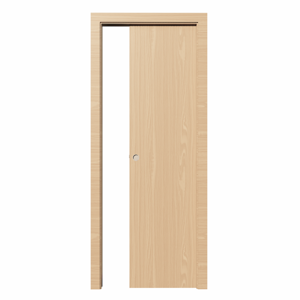 Puerta laminada LISA corredera ciega 2030x725x35mm acabado roble ocaña Incluye KIT