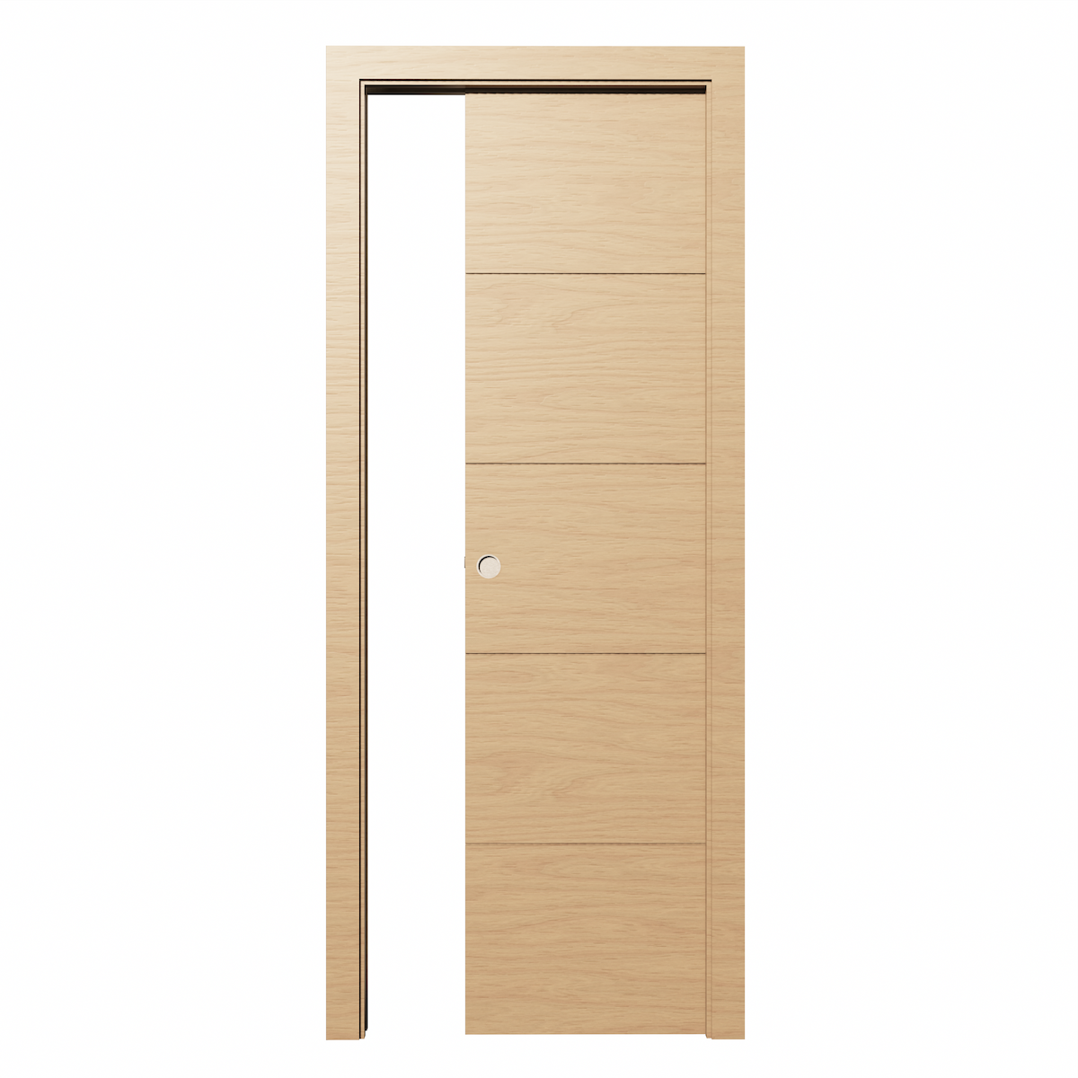 Puerta corredera LINES 2030x825x35mm roble barnizado madera natural Incluye KIT