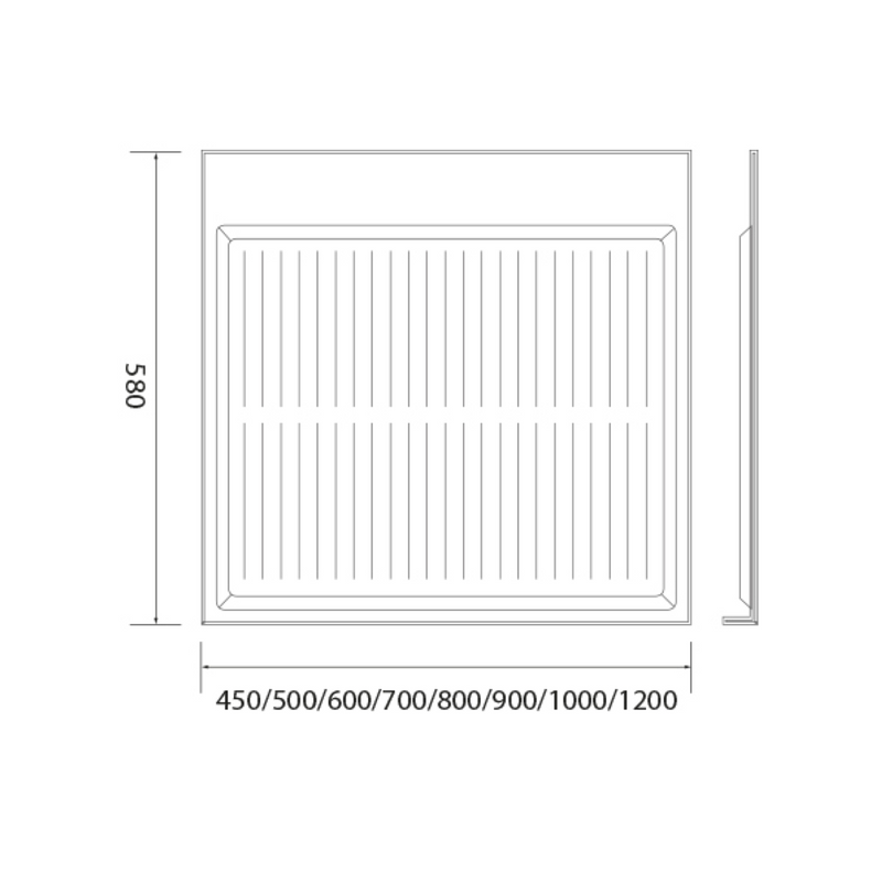 Modulo gris de ABS de 800x580mm recortable para proteger tu fregadero