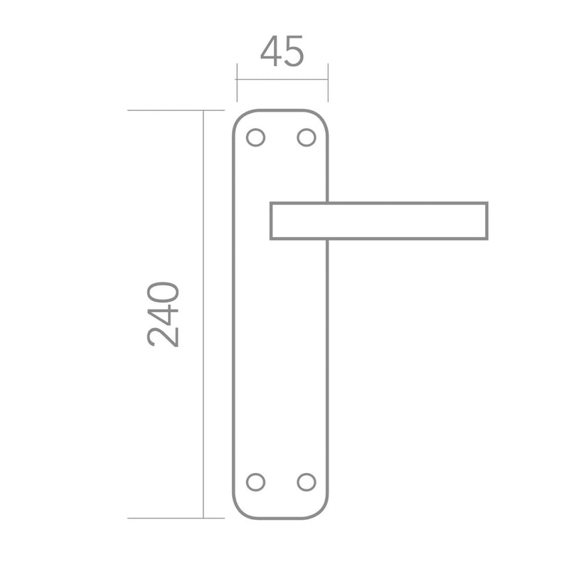 Manilla rústica modelo '341' acabado cuero con placa oval de zamak para puertas