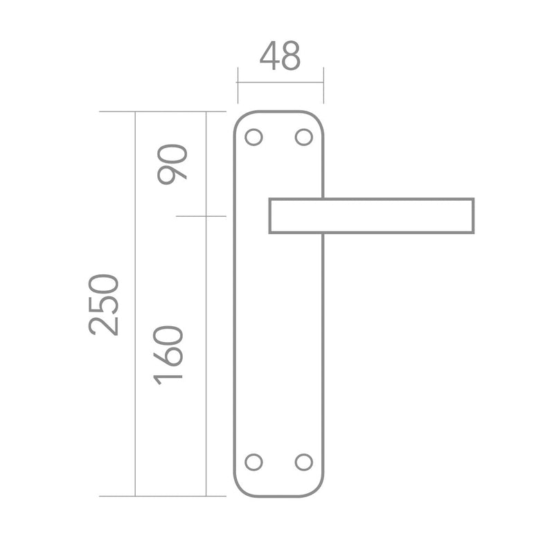 Manilla modelo '6501' de zamak acabado dorado brillo con placa ovalada para puertas