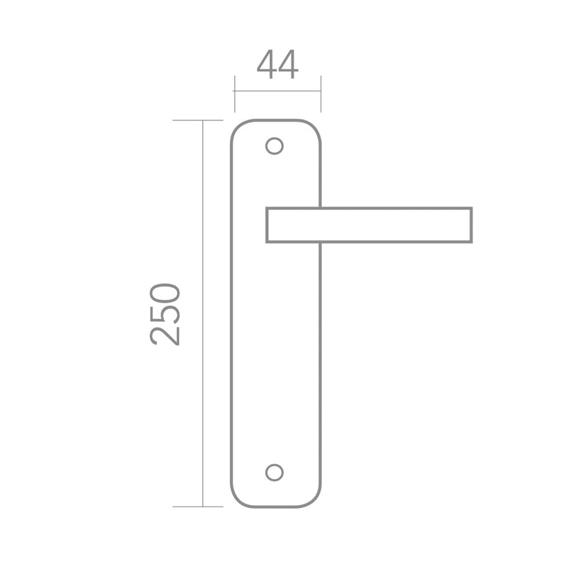 Manilla modelo '7001' con placa ovalada de zamak acabado cuero para puertas