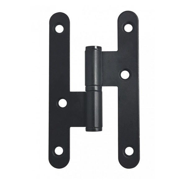 Round blade door hinge in black finish without finish 100 x 57 