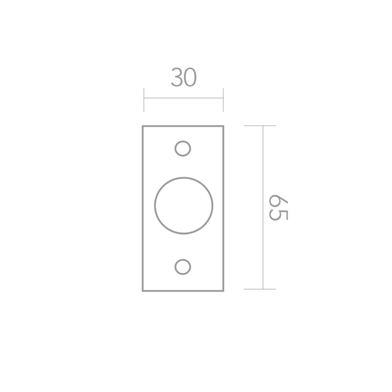 Medidas de Pomo pequeño ovalado modelo 6032 acabado negro 30X65 para armarios