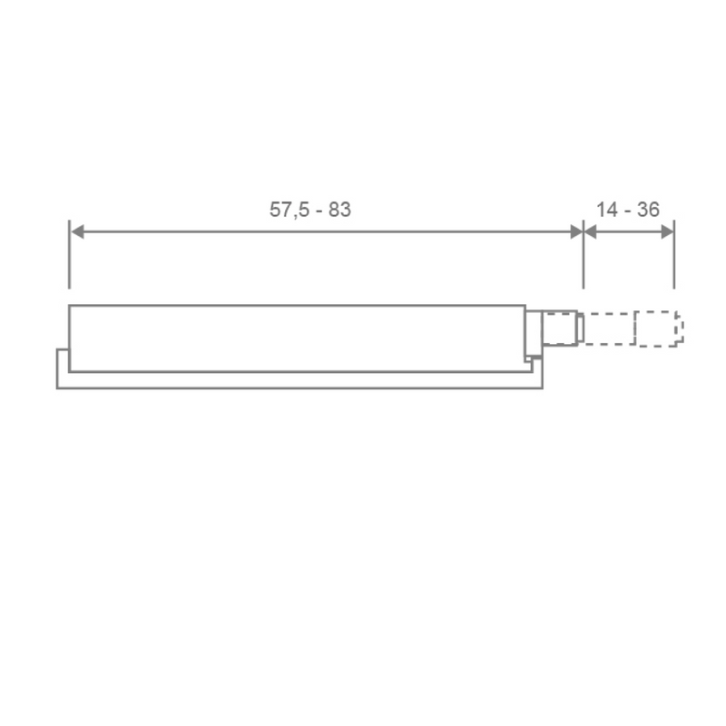 Pulsador Push blanco con la punta imantada de 86mm ideal para apertura armarios